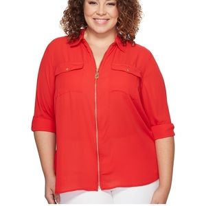 Michael Kors Zip Up Shirt